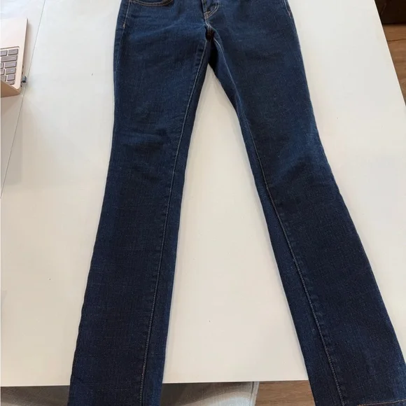 J Brand Indigo Denim Jeans with Contrast Orange Stitching - Picture 4 of 8